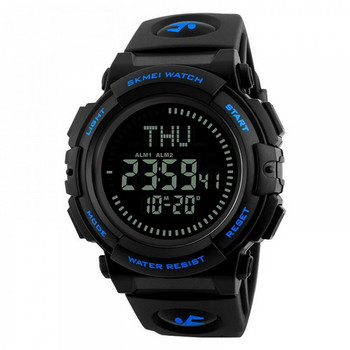 Skmei 1290BU Black-Blue Smart Watch + Compass