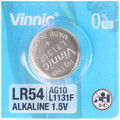 Купити батарейку Vinnic LR1131F/ LR54/ LR1130/ AG10 для годинника, термометра, градусника в інтернет-магазині Lux-Time