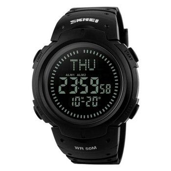 Чоловічий годинник Skmei 1231BK All Black Smart Watch + Compass